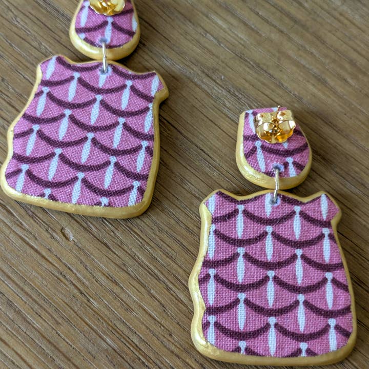 Katie Lynne - Vintage Textile Jewelry - Wholesale Dangle Earrings - Aurora Statement Earring2