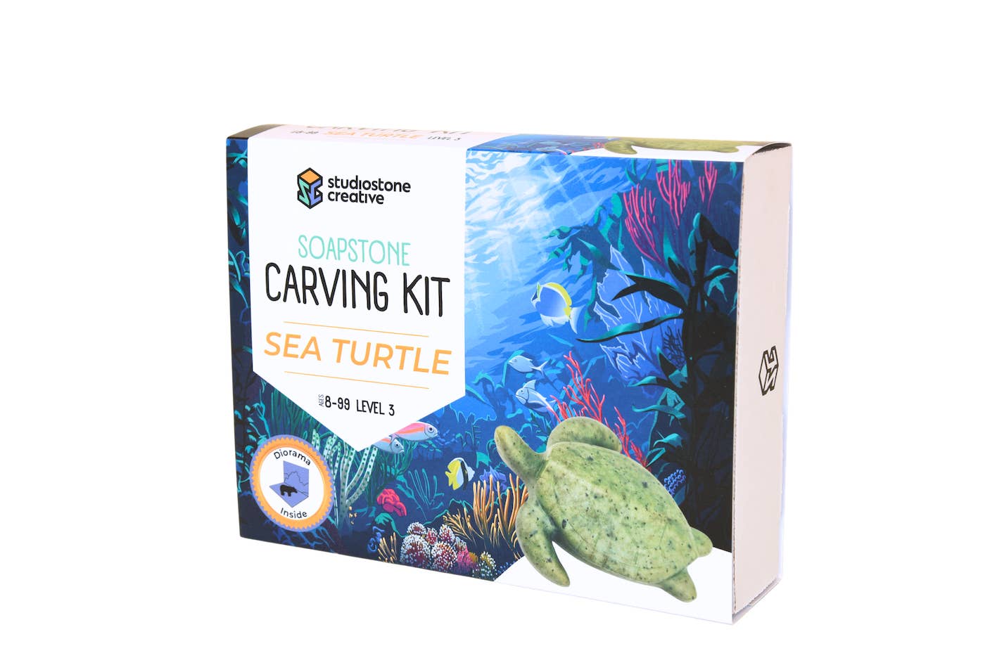Studiostone Creative - Wholesale DIY Craft Kit - Kids - Sea Turtle Soapstone Carving Kit