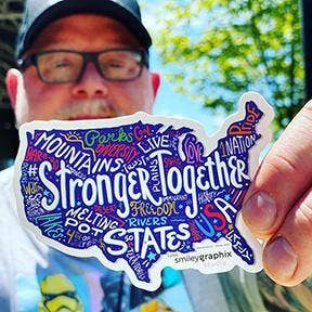 Sticker Stronger Together pour la vente par Wild Routed