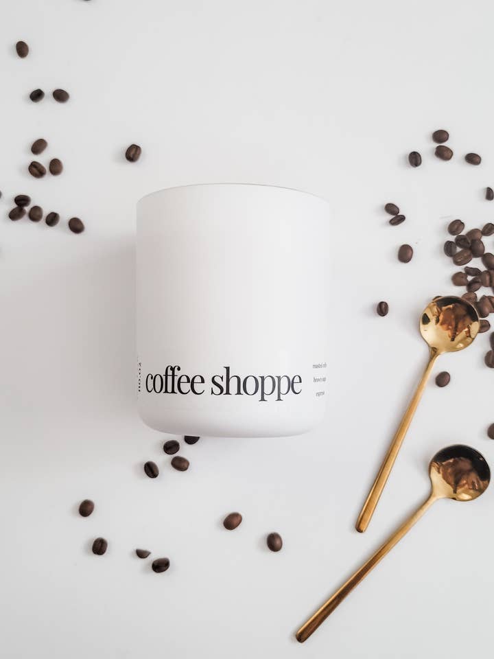Coffee Shoppe Candle for wholesale by Honey + Home