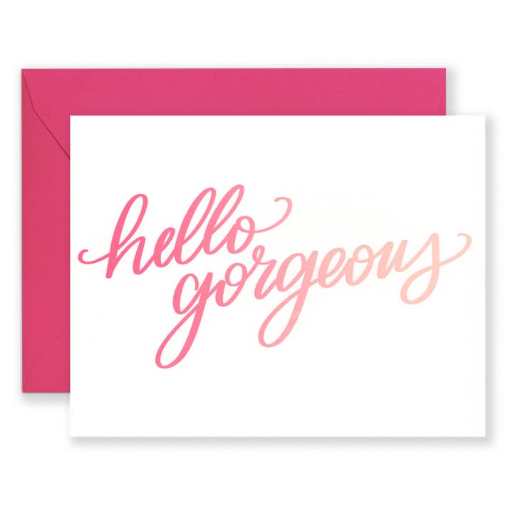 Lionheart Prints - Wholesale Everyday Greeting Card - Hello Gorgeous Greeting Card
