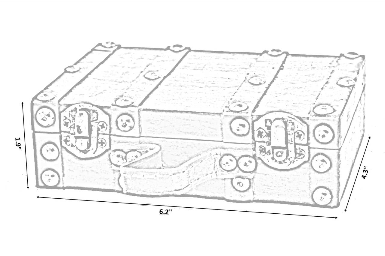 Quickway Imports - Wholesale Decorative Box - Antique Style Small Mini Suitcase2
