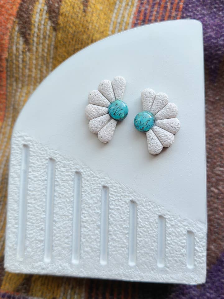 Desert Flower studs for wholesale by Con Alma Handmade Goods