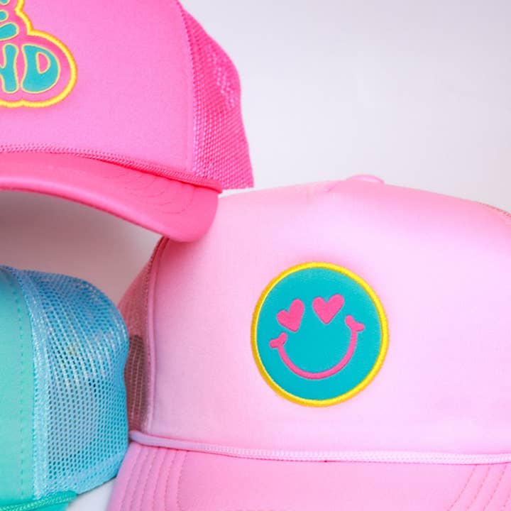 XOXO by magpies – wholesale Trucker hat – Women’s – XOXO by magpies | Bubblegum Pink Smiley Trucker1
