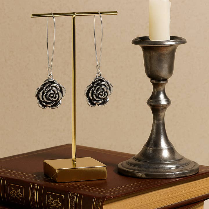 Wild & Free - Wholesale Dangle Earrings - Pendientes de Rosa de Estilo Vintage1