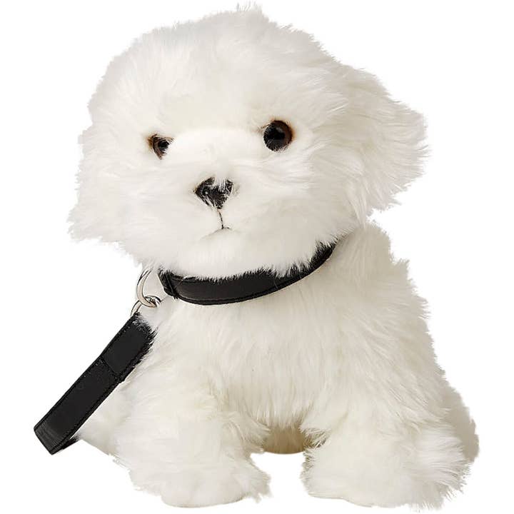Uni Toys – Großhandel Kuschel-/Plüschtier – Kind & Baby – Malteser Hund (mit Leine) - Kuschel-/Plüschtier