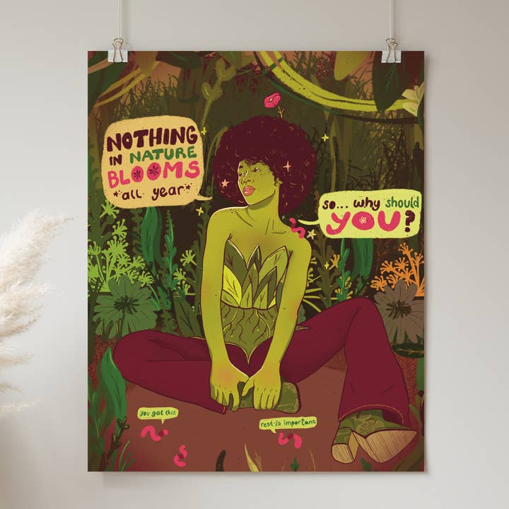 Rien dans la nature ne fleurit toute l'année - Imprimer pour la vente par Liberal Jane Illustration