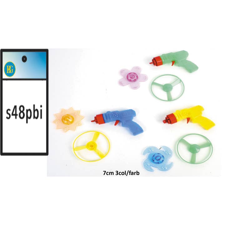 Party Pro - Wholesale Classic Toy - Kids - 5 CM PROPELLER PISTOL 7 CM SPINNING TOP