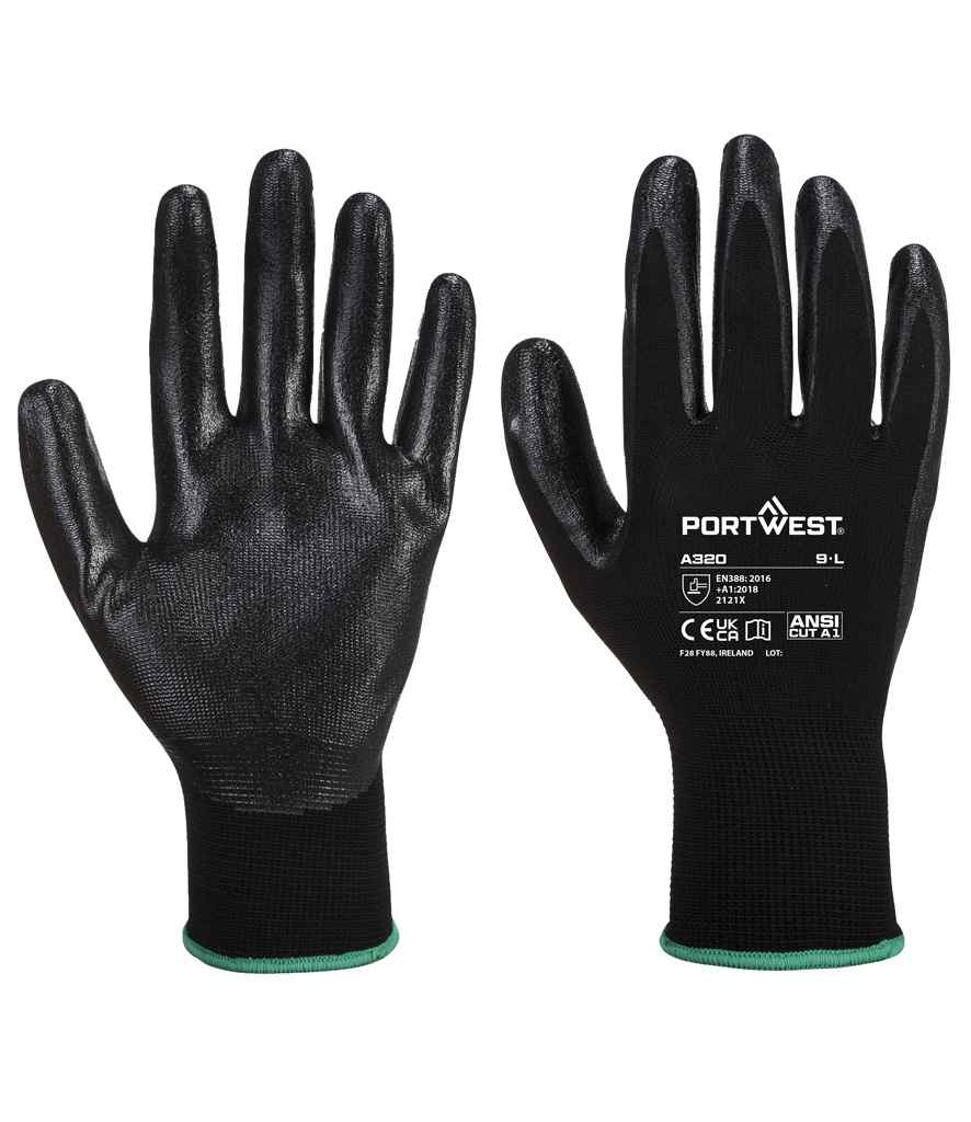 Black Portwest Dexti-Grip Gloves for wholesale on Faire1