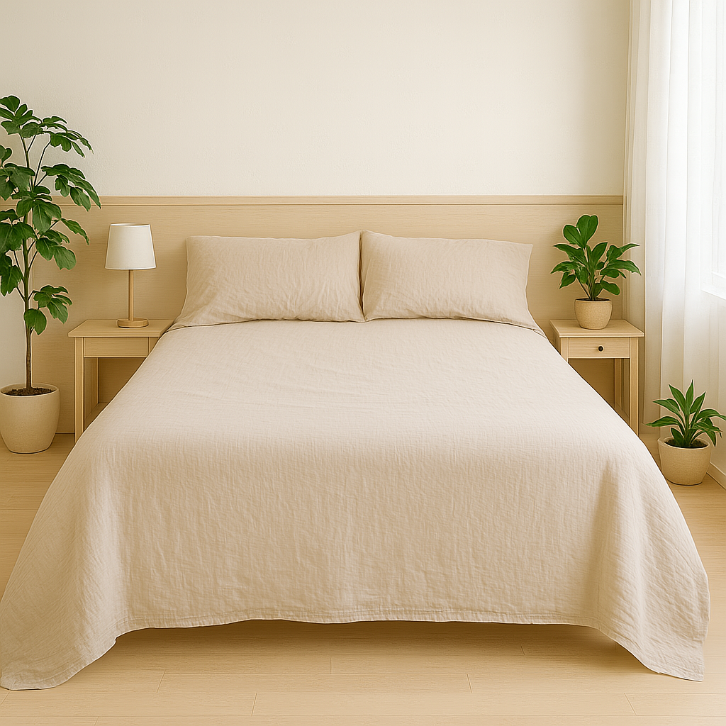 Q VITA – wholesale Sheet set – Muslin Cotton Sheet Set (4 pcs) - White7