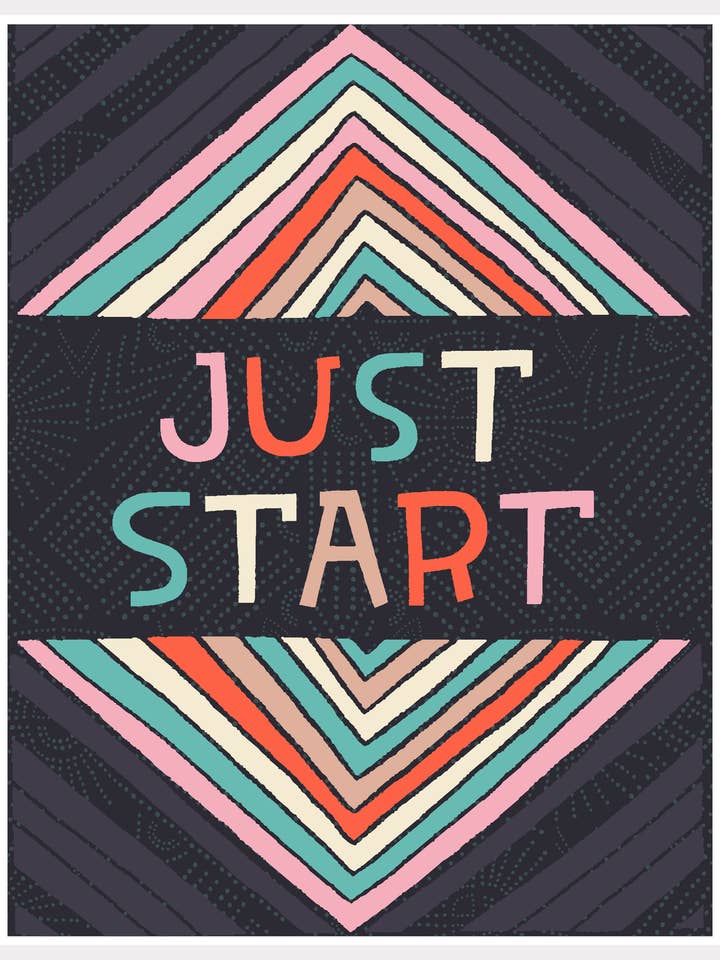 Just Start - Art Print for wholesale by Jessica Swift