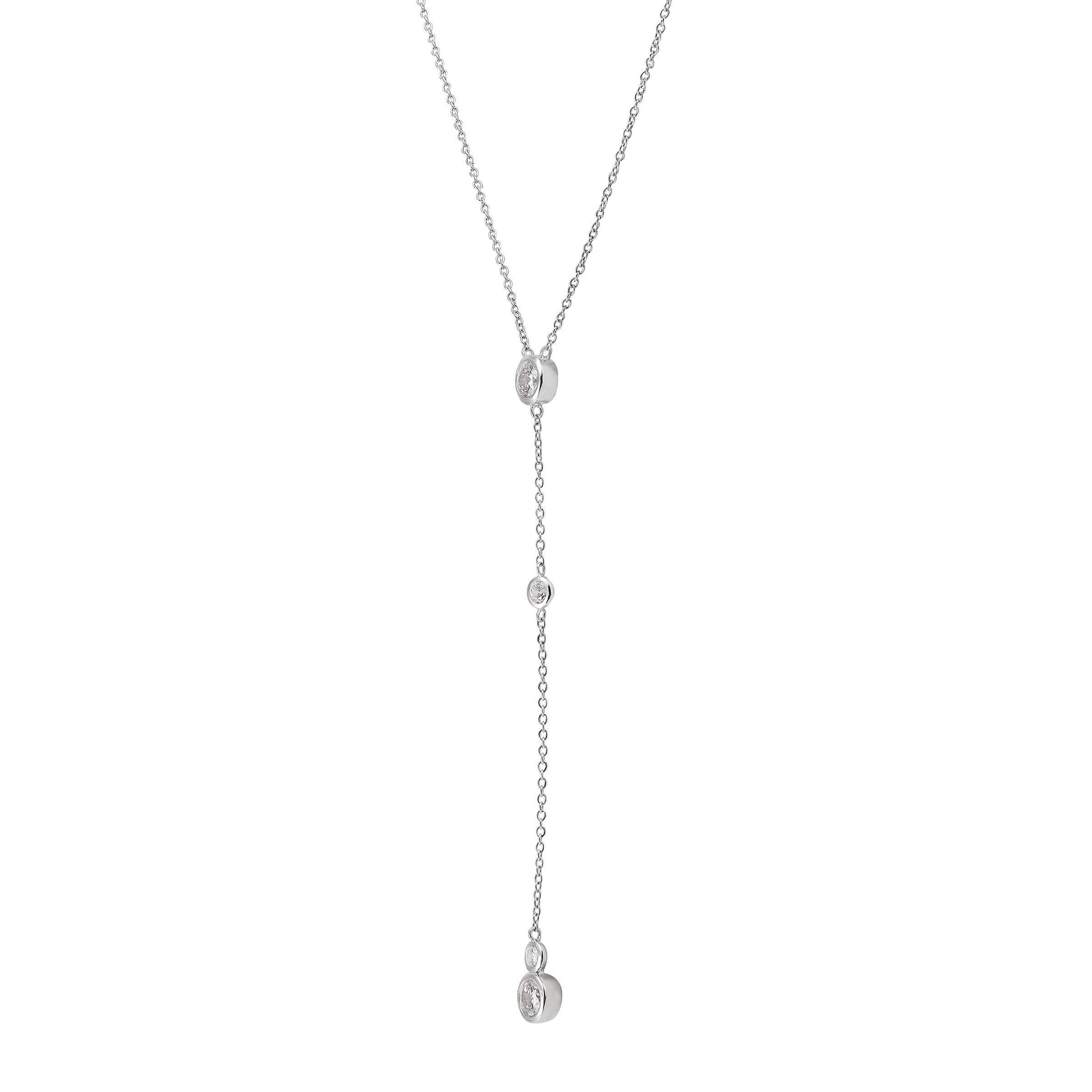 White Silpada 'Marvel Lariat' Cubic Zirconia Necklace in for wholesale on Faire1