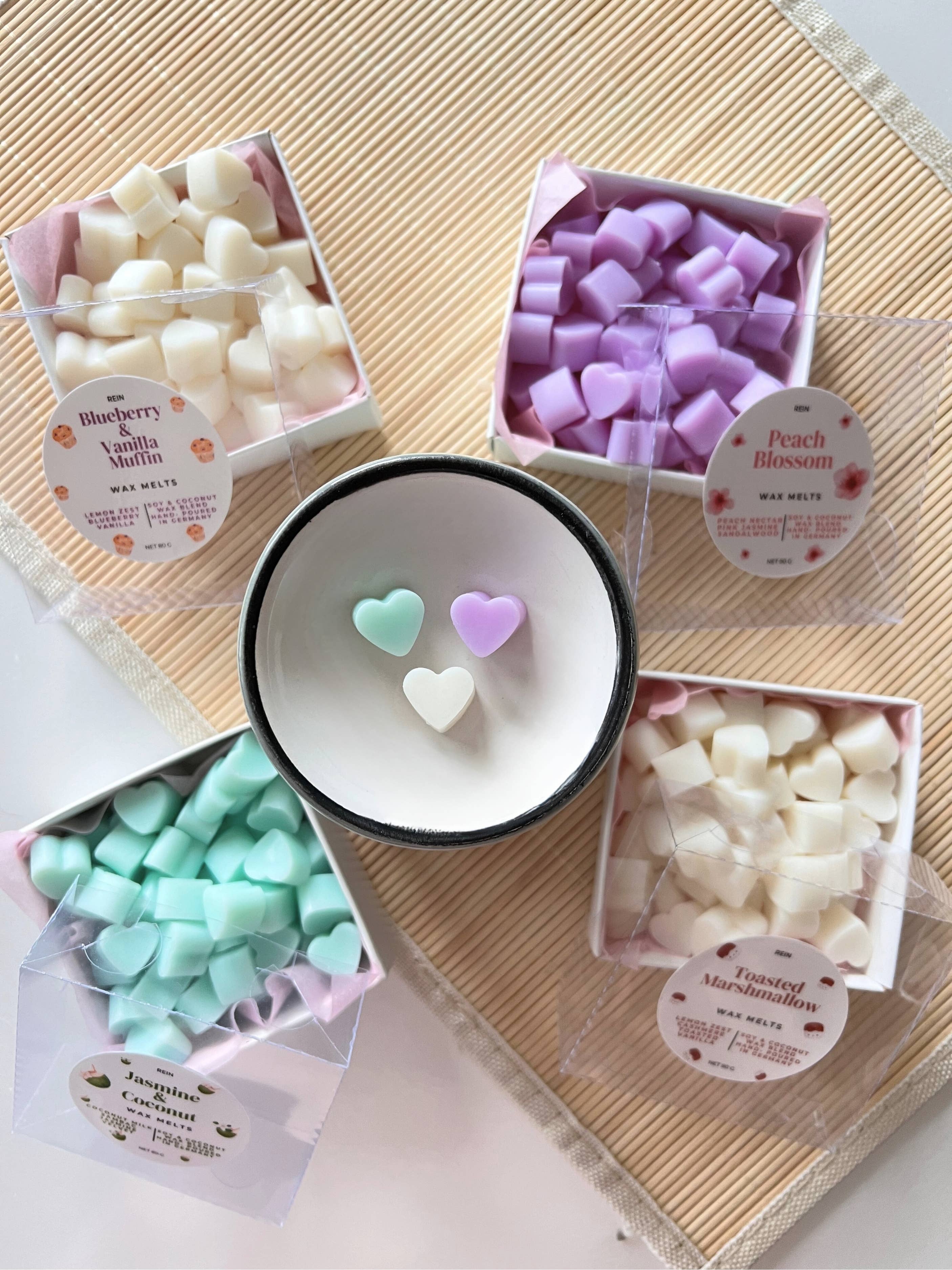 Studio Rein - Venta al por mayor Ceras perfumadas - Caja de mini corazones con brillo de cera de soja1