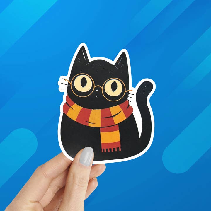 Harry Potter Cat Laptop Water Bottle Sticker for wholesale by Coastal Creators of Connecticut