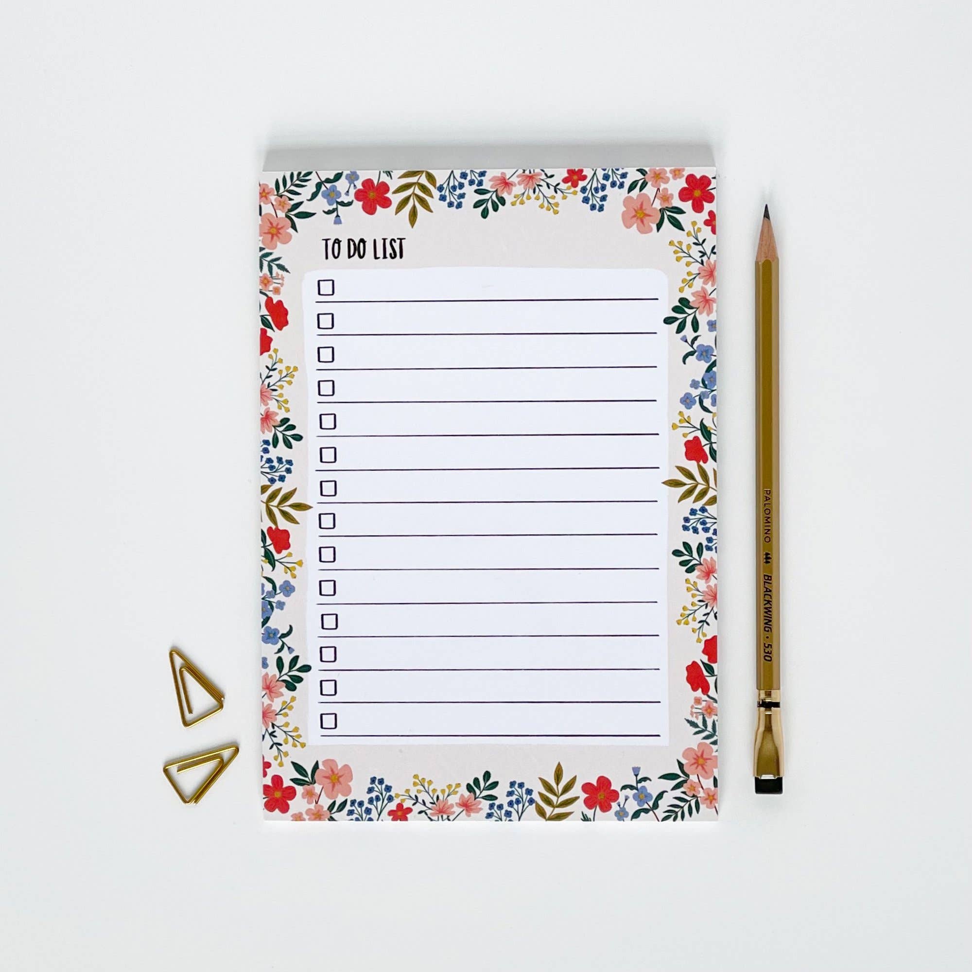 Lomond Paper Co – wholesale Notepad – FLORAL To Do List - Notepad1