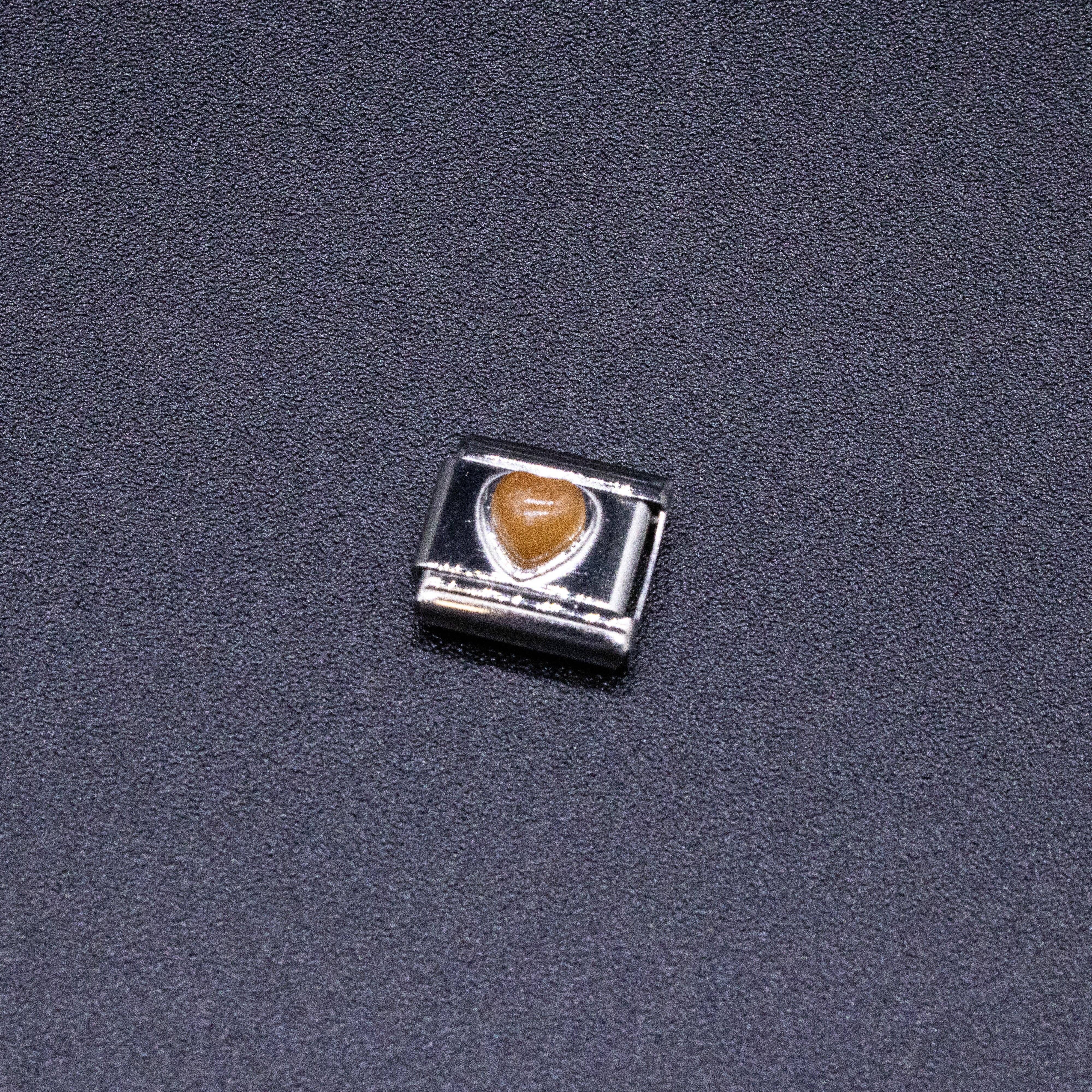 Natalia - Vente Breloques/médailles personnalisées - Breloques de bracelet à breloques italien - Maillons cœur en pierre précieuse18