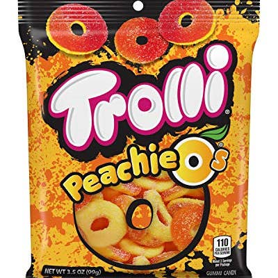 Shop The King - Wholesale Gummy - Trolli Peachie O's Sour Gummy Rings Candy, 4.25 Ounce,