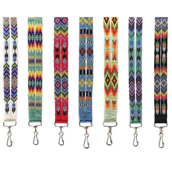 Pichincha - Wholesale Lanyard - Women's - Native Inspired Guatemalan Seed Bead Thick Strap Lanyard