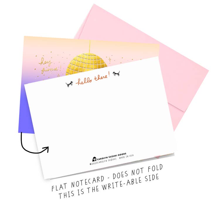 Carolyn Suzuki - Wholesale Everyday Greeting Card - DISCO 2000 - Notecard Single