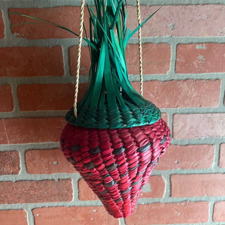 The Faria - Venta al por mayor Bandolera - Mujer - Bolso de paja con diseño de fresa / Bolsa de fresa / Bolsa de frutas5