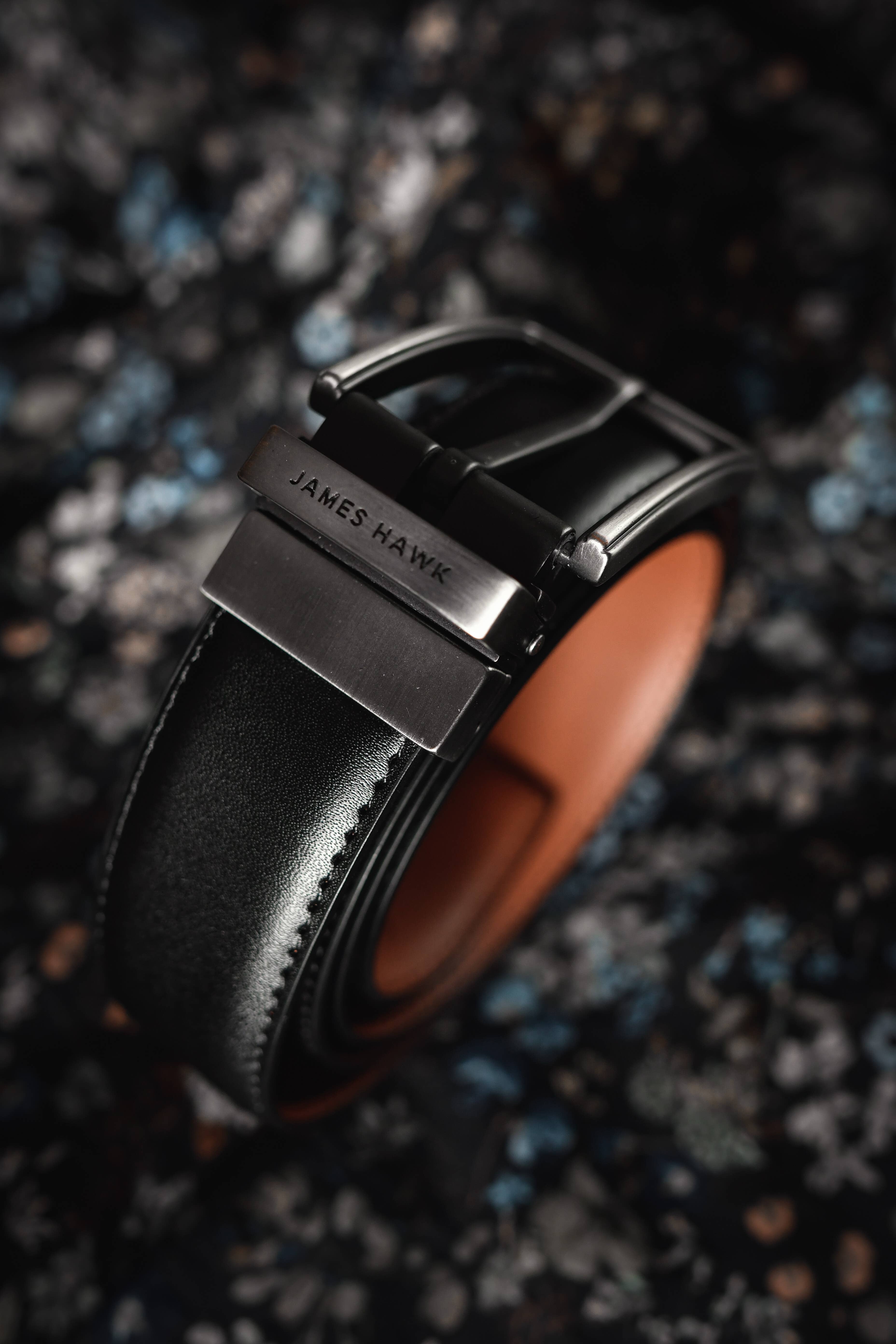 James Hawk - Venta al por mayor Cinturón - Hombre - Cinturón inteligente reversible de cuero para hombre con caja de regalo17