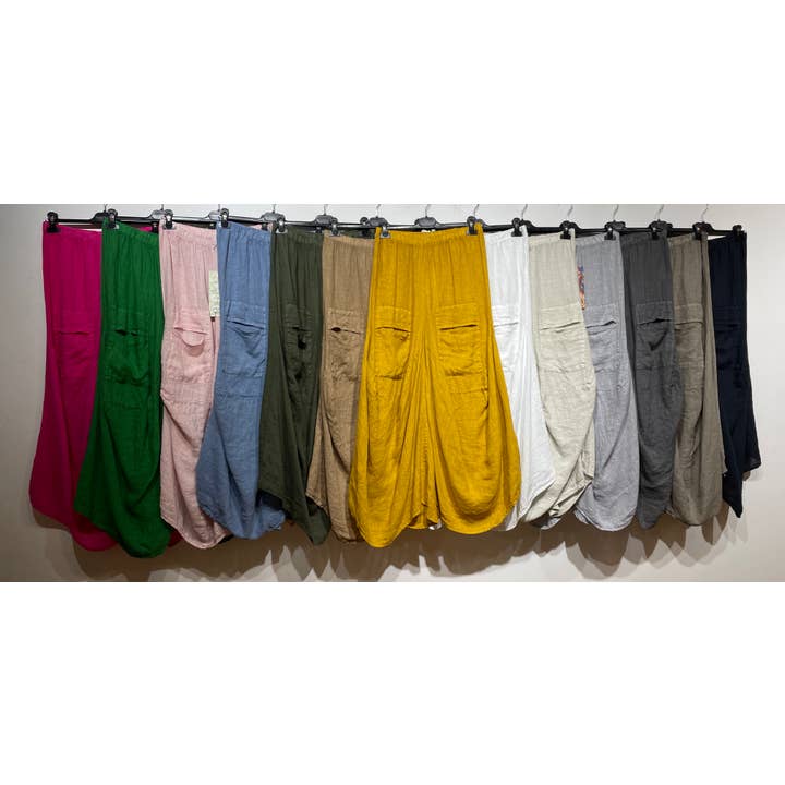 LINEN & COTTON HOUSE - Wholesale Pants - Women's - SERAOUL WOMEN'S LINEN PANTS SPRING SUMMER CLOTHINGB 2276