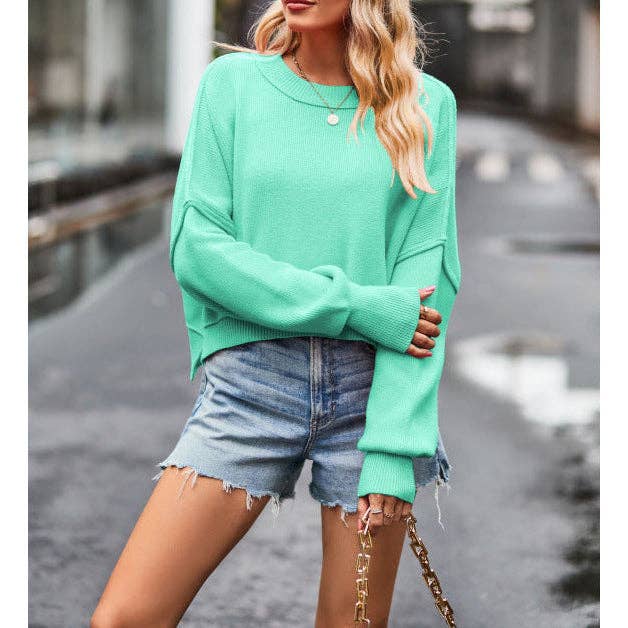 safistyle - Wholesale Knit Top - Women's - Women’s Solid Color Long Sleeve Knitted Top9