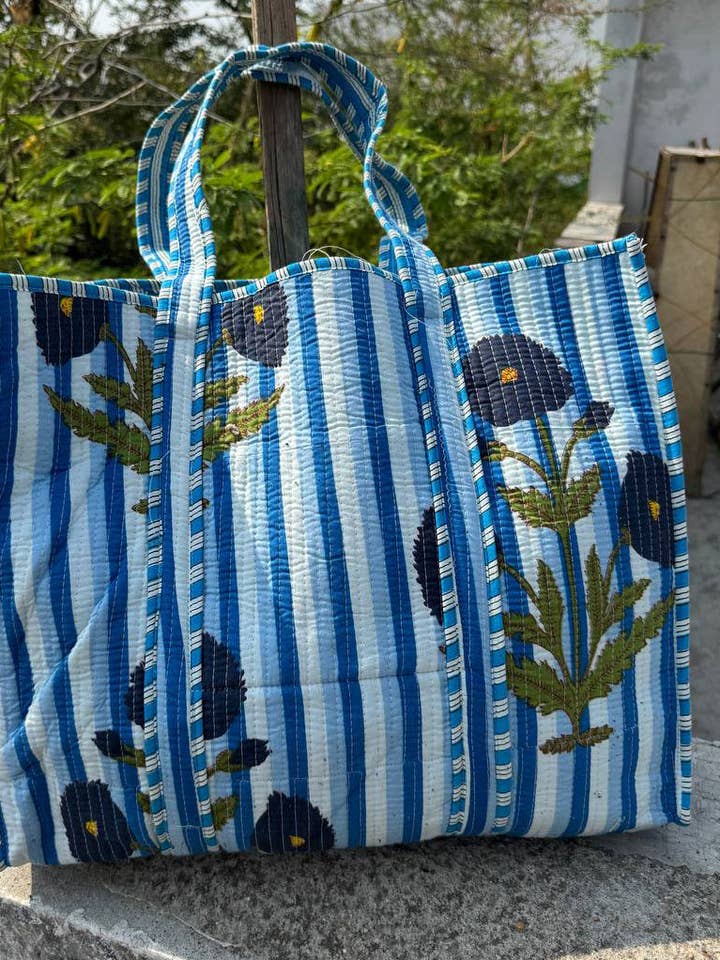 Sac élégant Sac de mode Sac matelassé en coton Sacs à imprimé floral pour la vente par GYPSY STUDIO