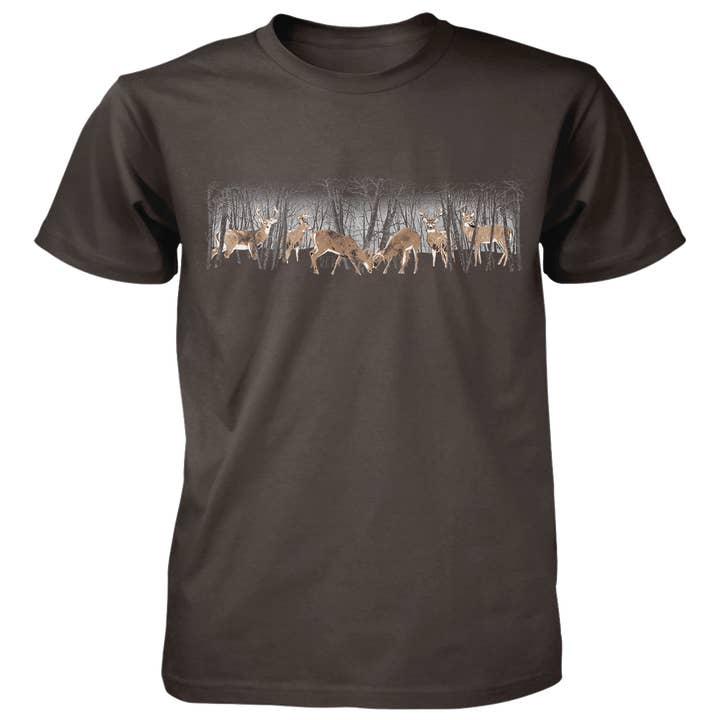 Maglietta in cotone HS Snowfall Deer - 4,5 oz per la vendita all'ingrosso da parte di Old Country Outfitters