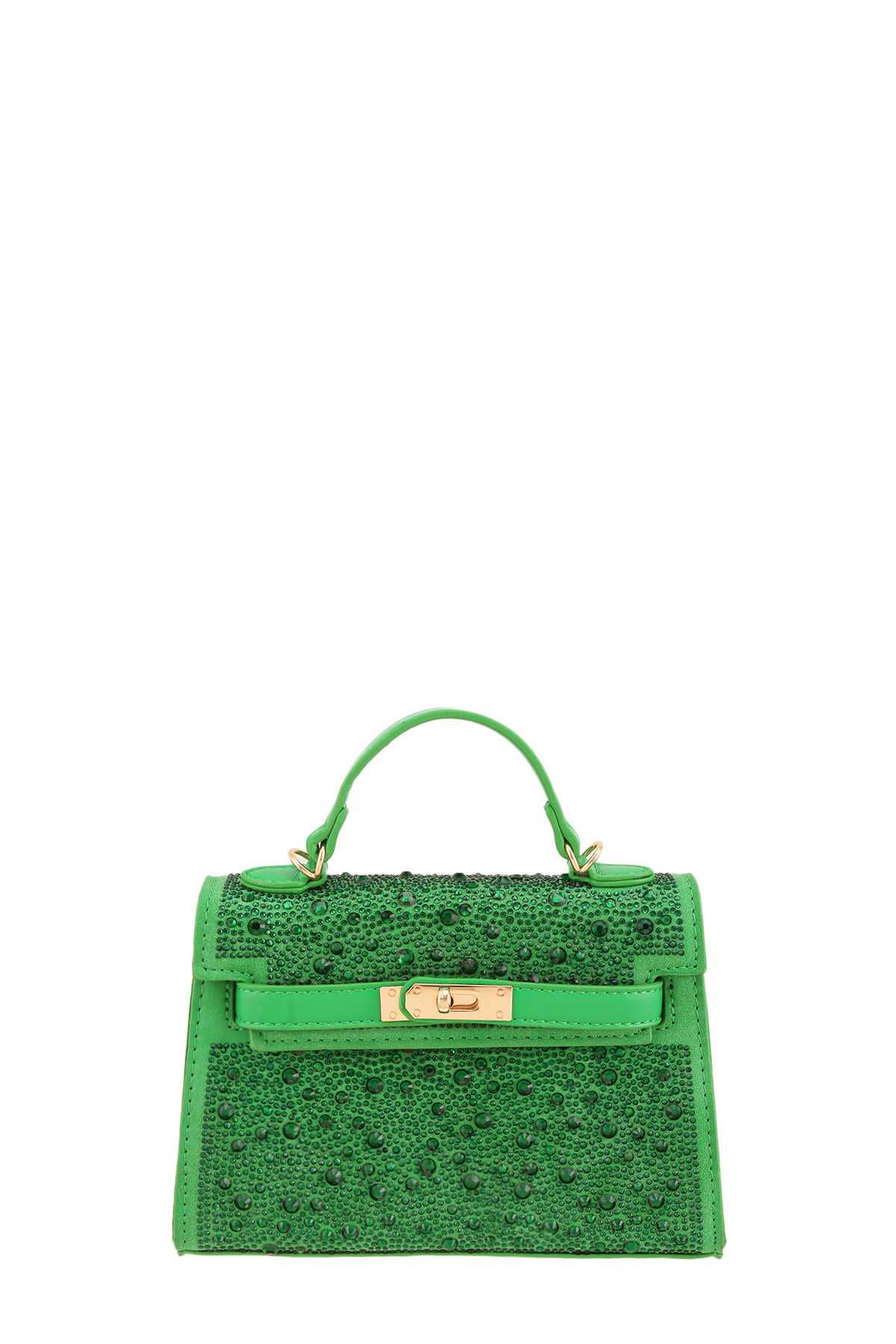 anbfashion - Wholesale Top Handle Bag - Women's - RHINESTONE SQUARE CROSS BAG 22354