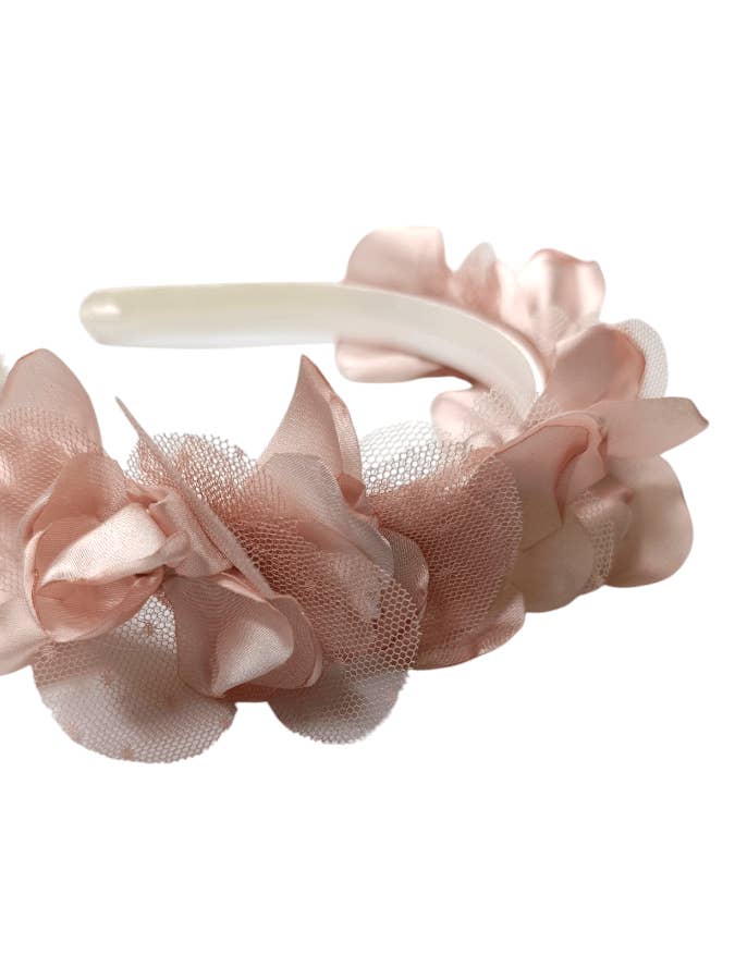 Pink Plumetti Petals Headband for wholesale by Flormoda