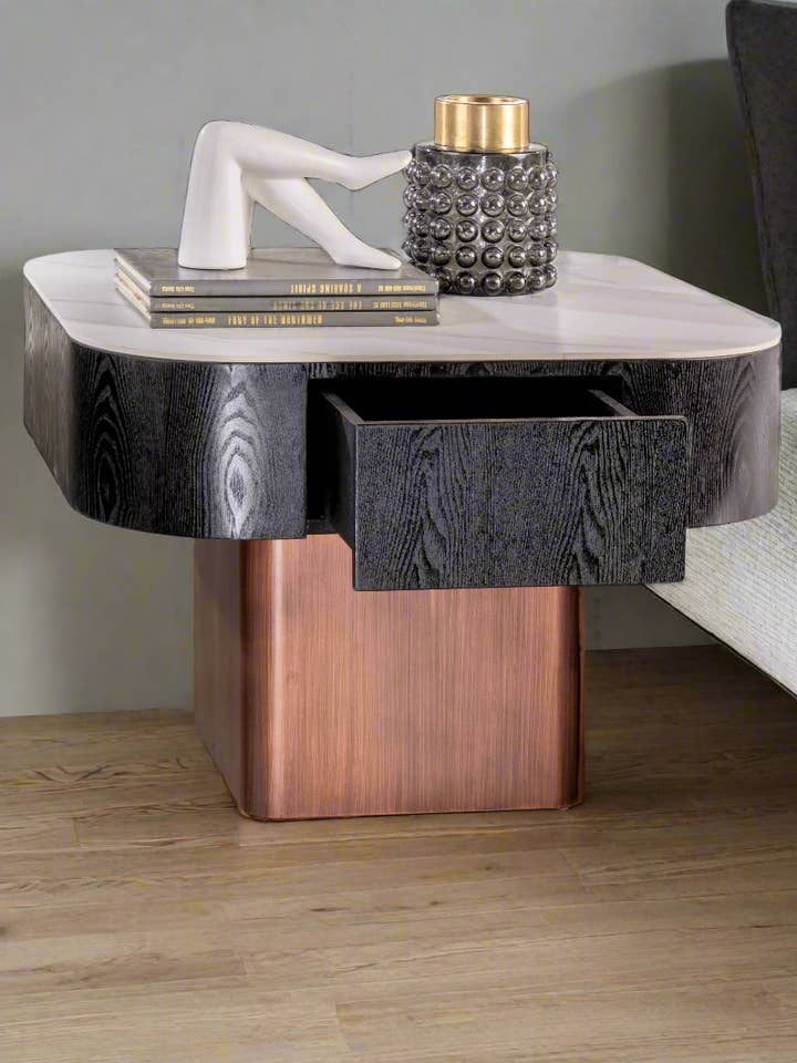 Styles Ceramic Top 1 Drawer Nightstand, Bed Side Table for wholesale by Statements by J