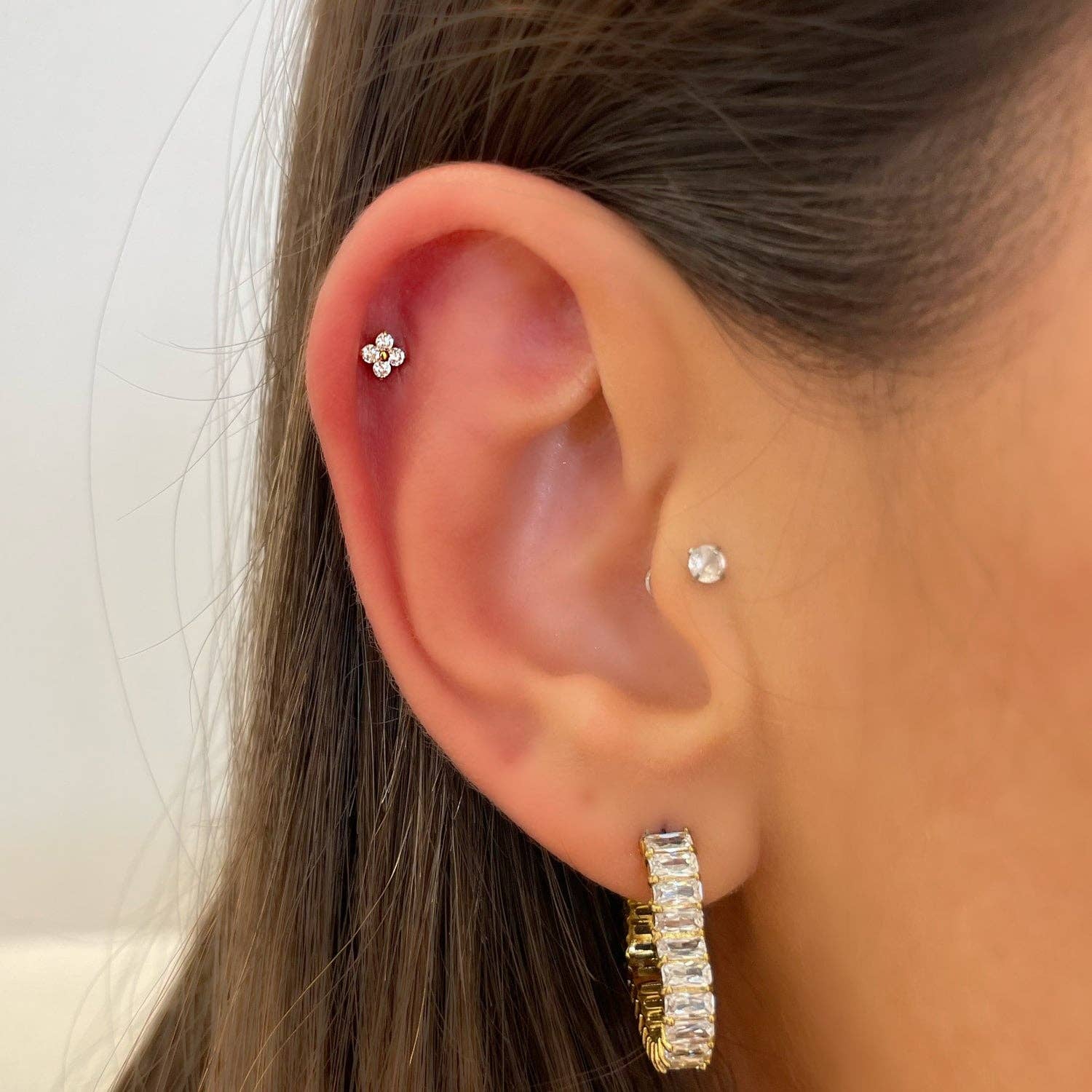 Schmuckgroßhandel - Wholesale Single Earring - Cute Four Piercing | Titanium4