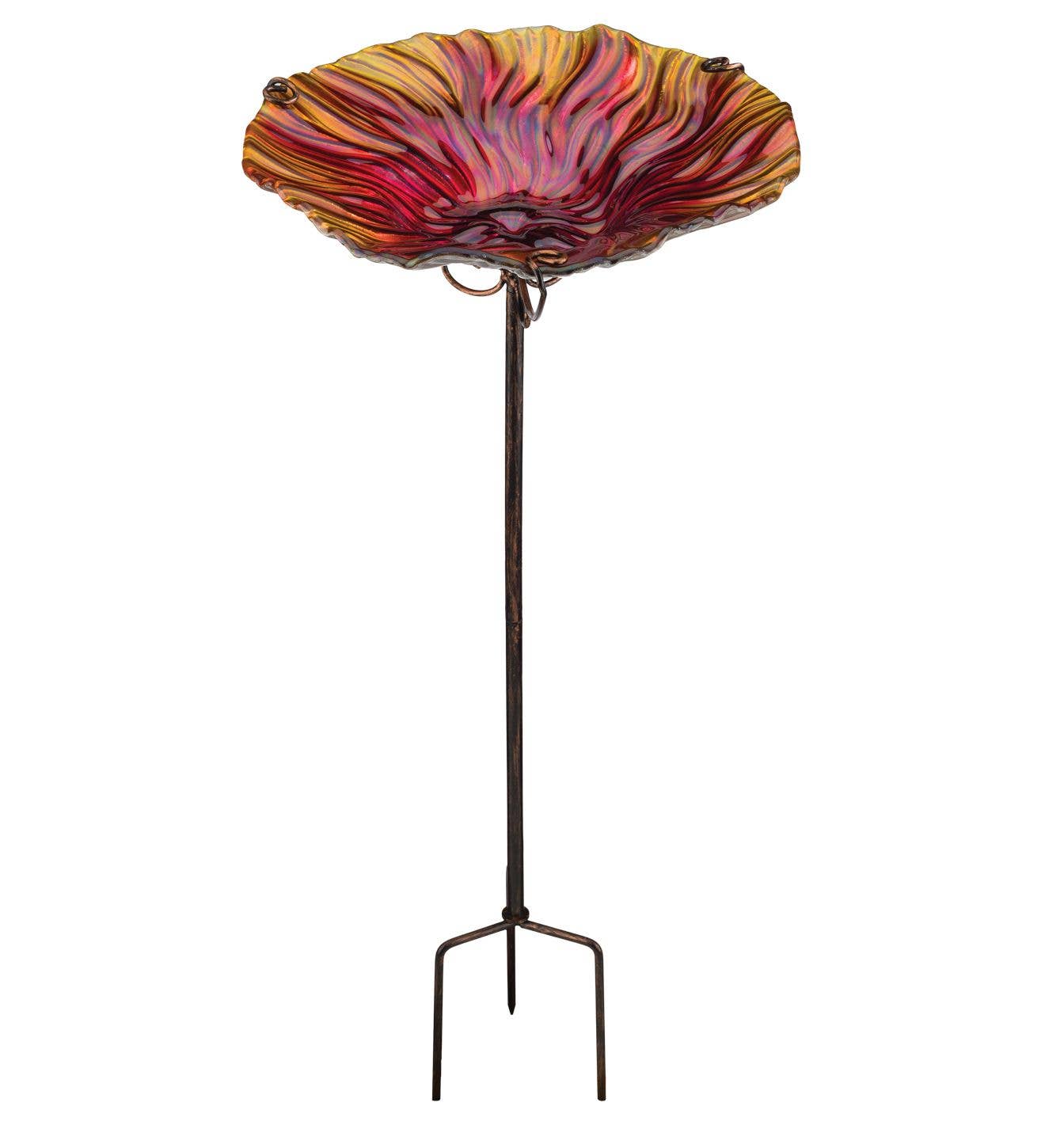 Regal Art & Gift - Wholesale Garden/Lawn Stake - Birdbath/Feeder Stake - Red3