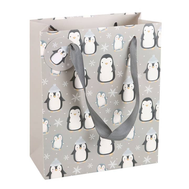 Something Different Wholesale – wholesale Gift bag – 23cm Medium Winter Penguin Gift Bag