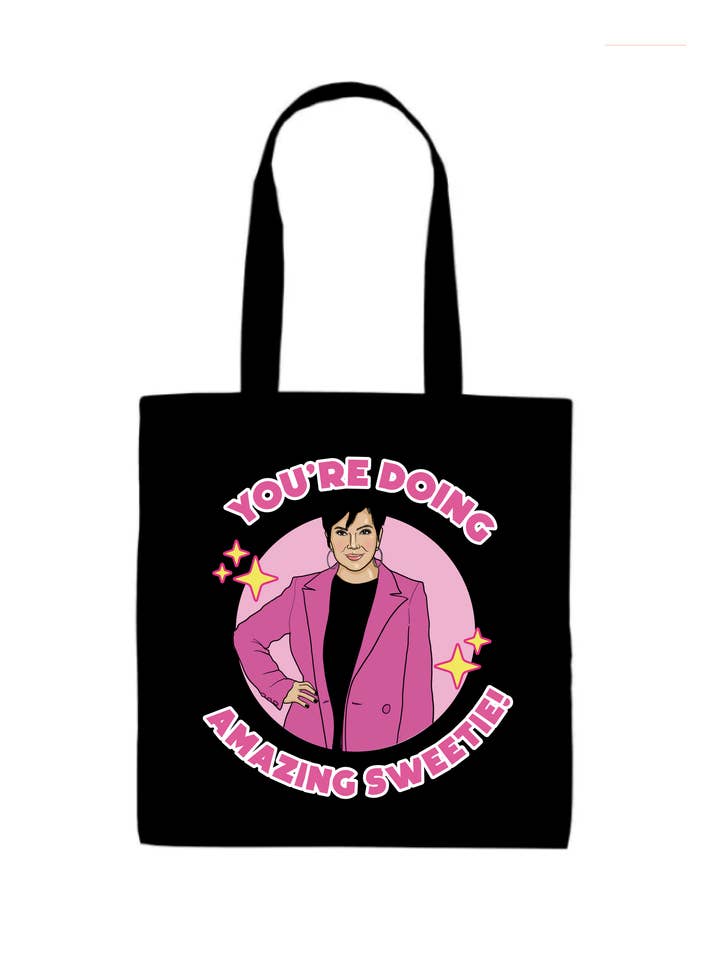 Kris Jenner Amazing Sweetie Tote Bag for wholesale by Studio Soph (We Pay Your Import Fees - We Ship DDP)