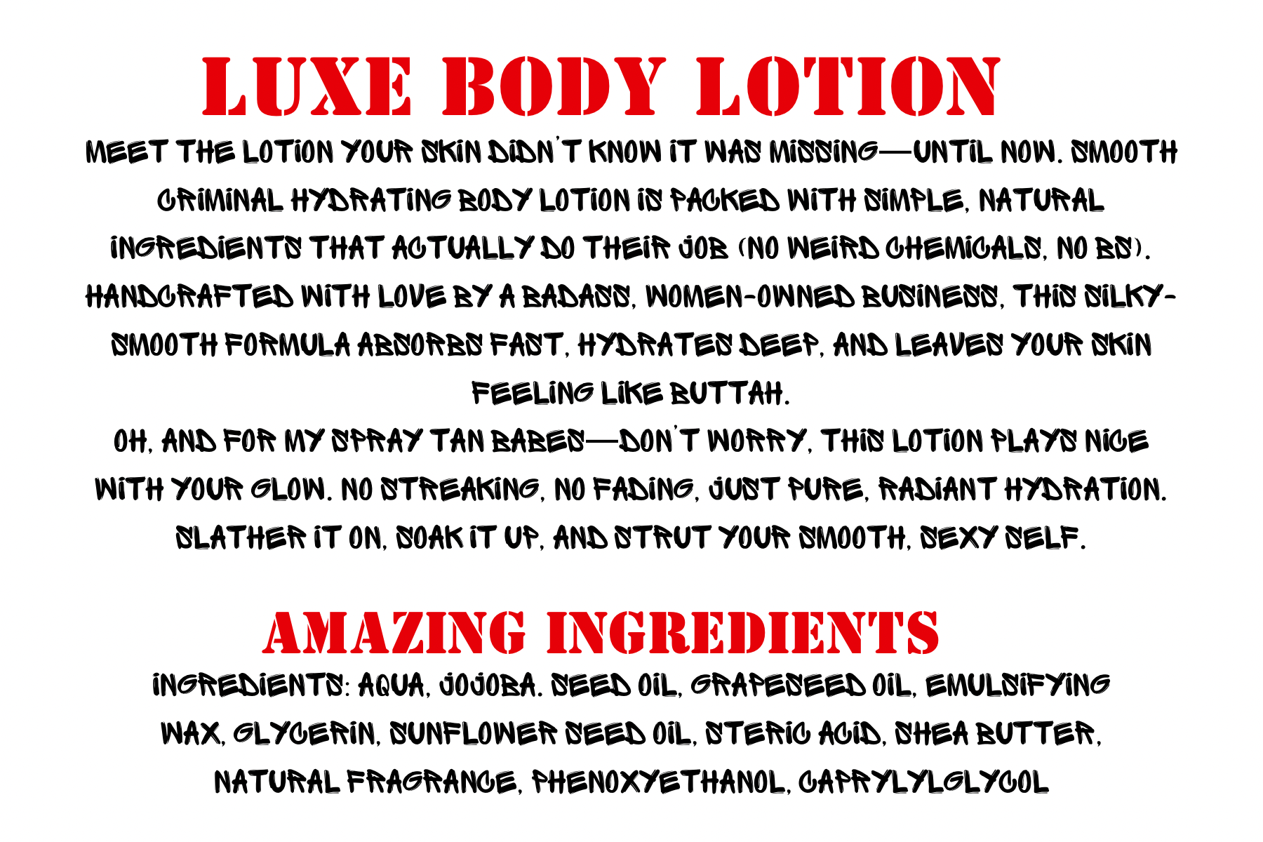 Smooth Criminal - Wholesale Body Cream/Lotion - Rosemary Mint or Sun Kissed Coconut Body Lotion3