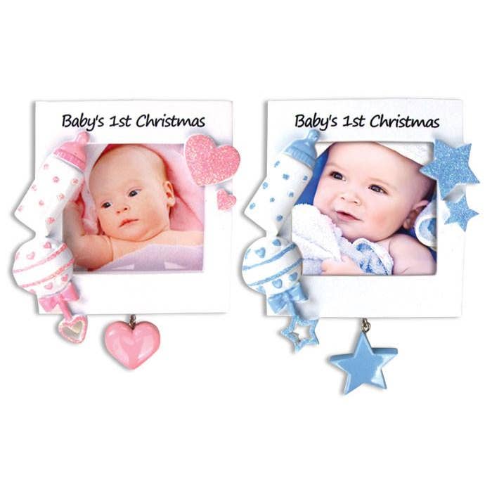 PolarX Ornaments - Wholesale Ornament - Baby's 1st Christmas Personalized Picture Frame Ornament