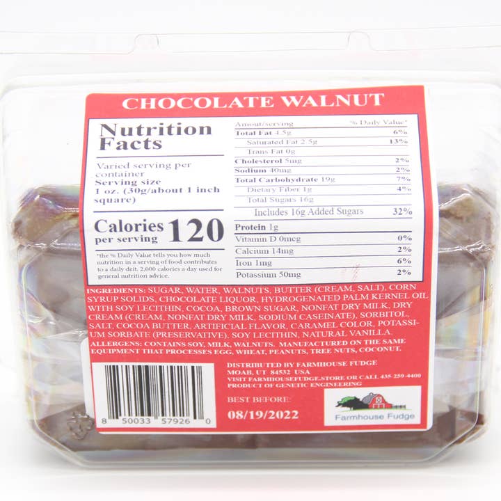 Farmhouse Fudge - Wholesale Fudge - Chocolate Walnut Fudge 8 oz.