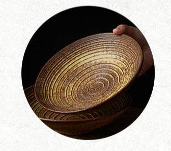 Gohobi （We cover U.S. import duties） - Wholesale Decorative Plate/Dish/Bowl - Gohobi Handmade Japanese Style Stoneware Pasta Bowl Plate15