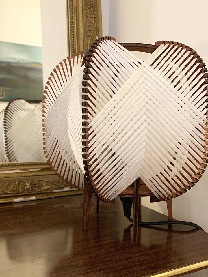 Alta teak table lamp for wholesale by Atelier Mathilde Louise