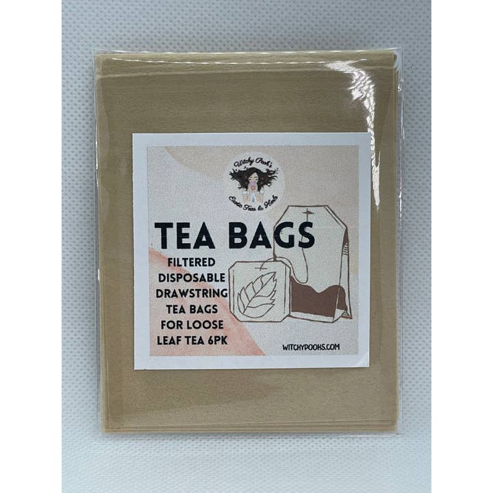 Witchy Pooh's Exotic Teas & Herbs - Wholesale Tea Bags - Tea Bags for Loose Leaf Tea, 6 pack, Filtered, Disposable, D