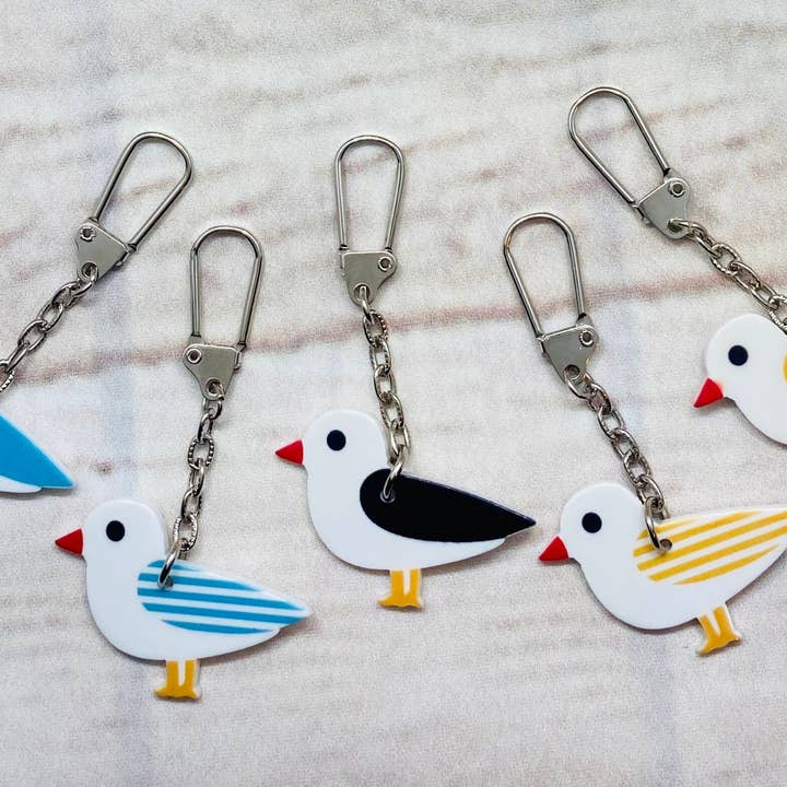 Jewells – wholesale Keychain – Women's – Resin Seagull Keyring Key Chain 23 colours designs Cornwall