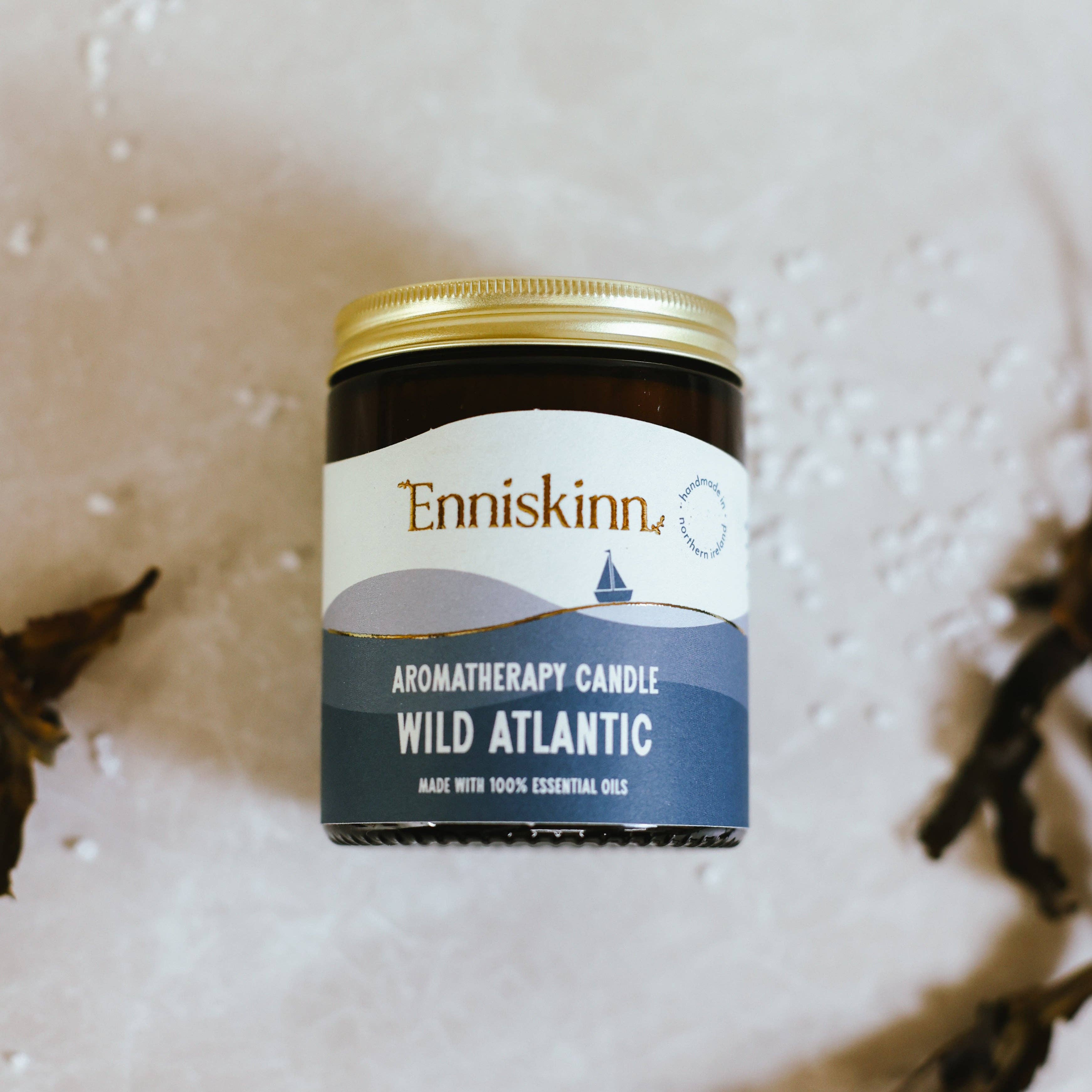 Enniskinn - Handmade N.Irish Selfcare - Wholesale Jar/filled candle - Wild Atlantic Aromatherapy Candle - 100% essential oils