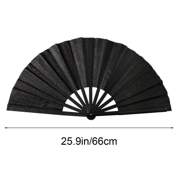Be-Liv-It Faith LLC - Wholesale Handheld Folding Fan - CLAPPING Fan Black1