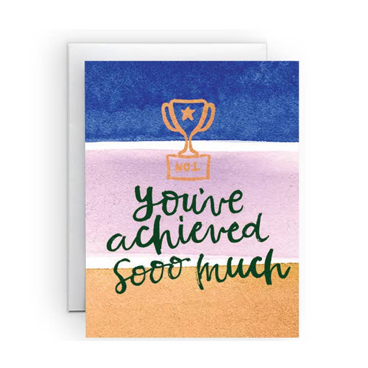 Carte de tant d'accomplissements | Célébration | Remise de diplôme | Félicitations pour la vente par The Paper Curator