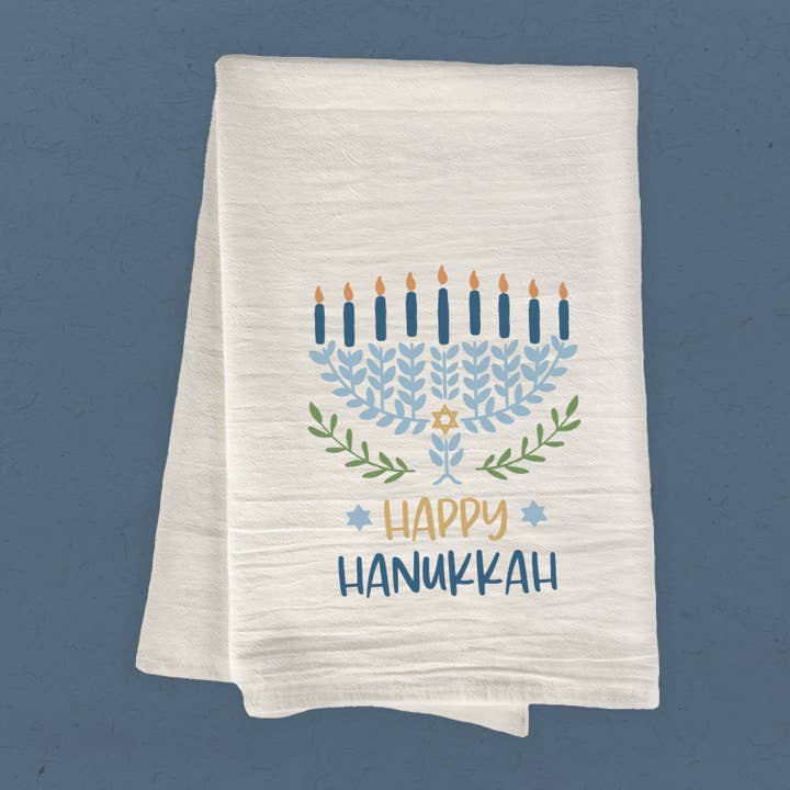 Happy Hanukkah - Katoenen theedoek voor wholesale door Boheme Bliss