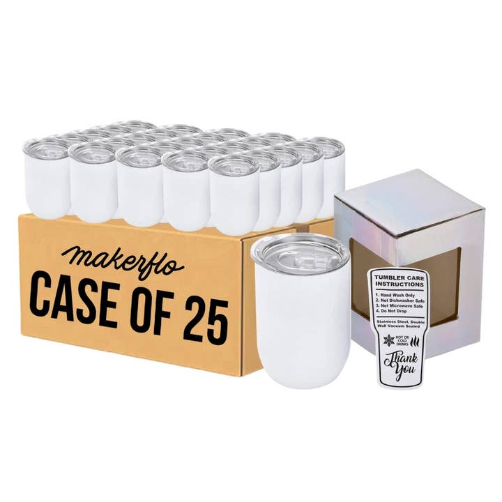 12oz sublimationsvinkrus for engroshandel hos MakerFlo