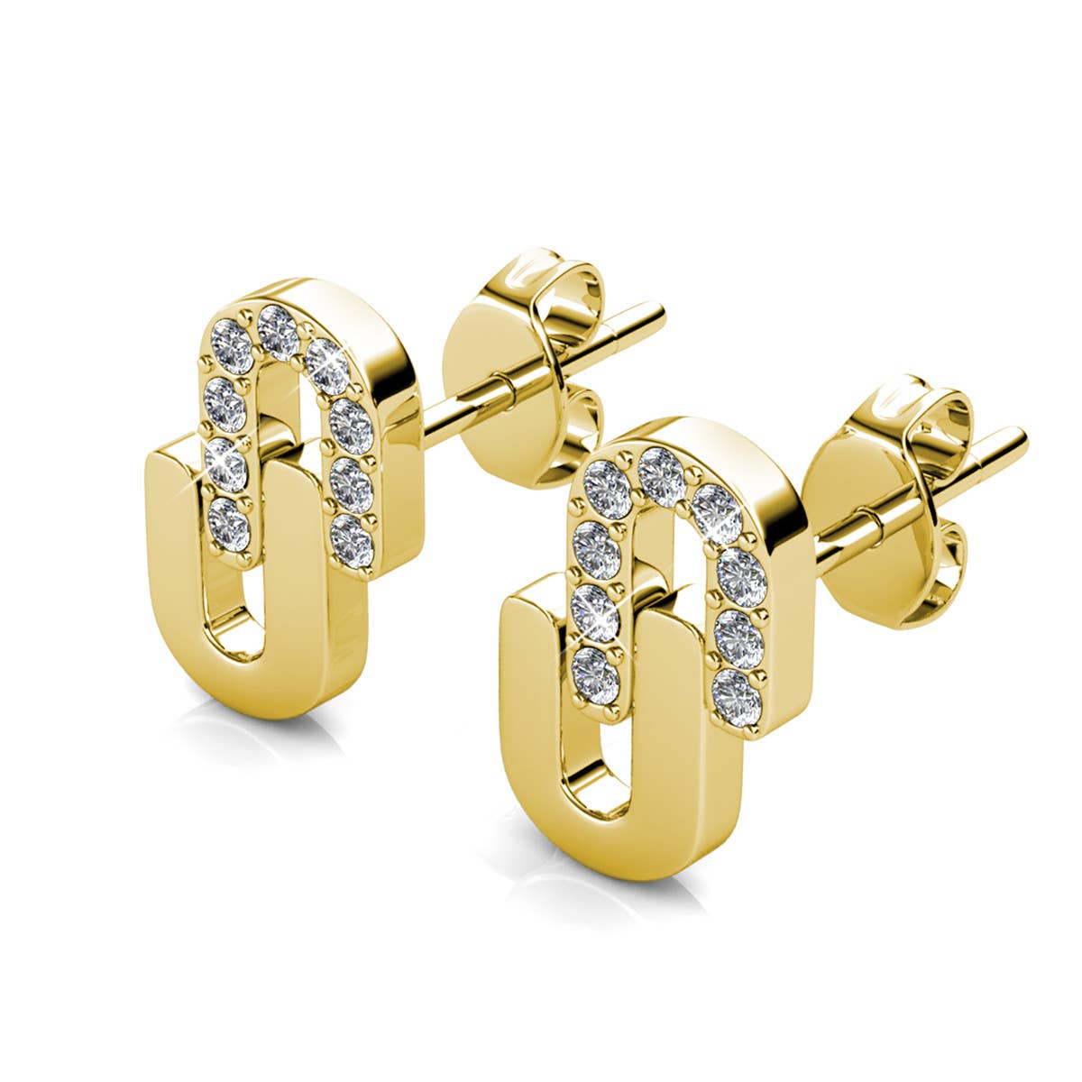 CARALI / MYC Paris - Wholesale Dangle Earrings - Union Earrings - Gold and Crystal2