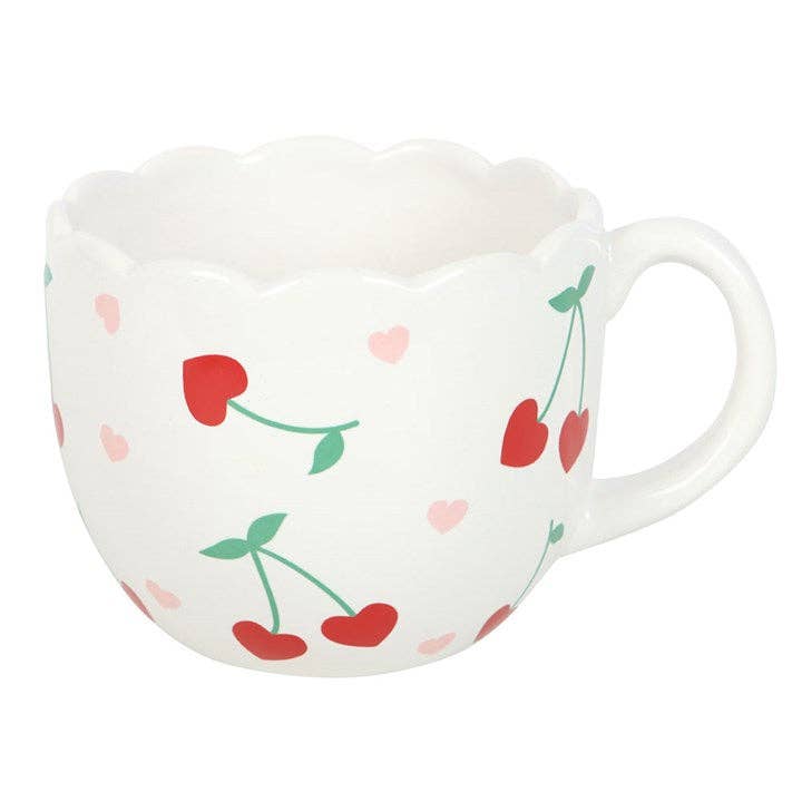Something Different Wholesale - Vendita all'ingrosso Tazza - Tazza di San Valentino a forma di cuore con ciliegie smerlate
